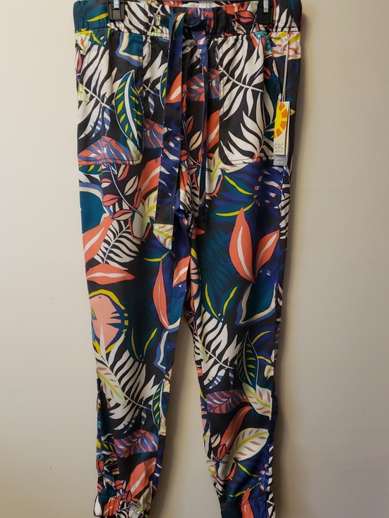 C&C California Pants - C&C California Tropical Print Drawstring Pants - Blue, Coral, Black